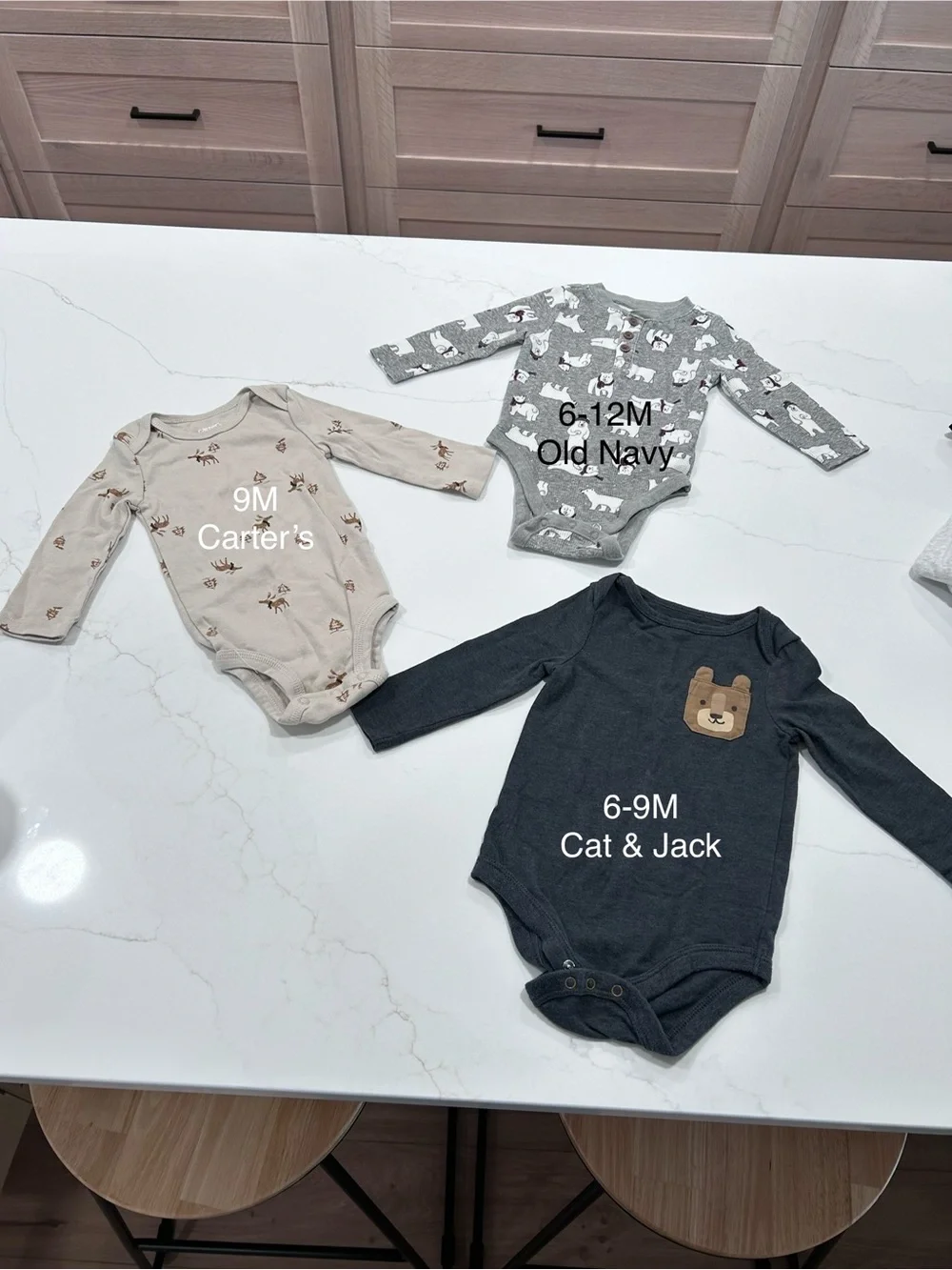 Long-Sleeve One-Piece Bodysuit for Infants